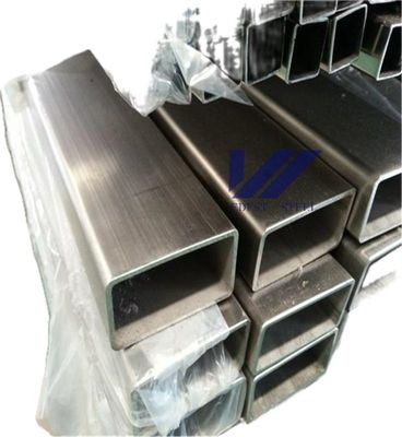 100x50x5mm 180# HL Stainless Steel Box Section SS 304 Welded Pipe Rustproof