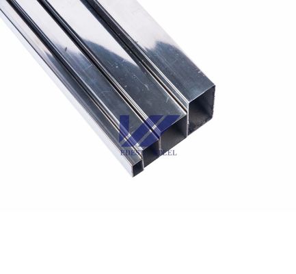 100x50x5mm 180# HL Stainless Steel Box Section SS 304 Welded Pipe Rustproof